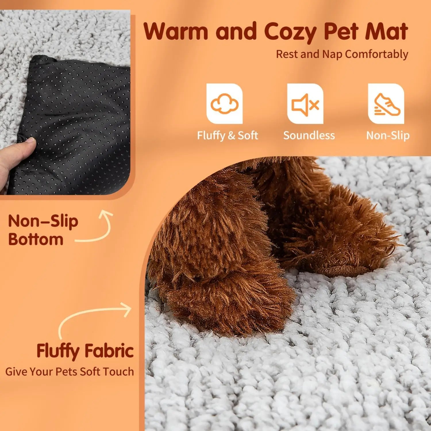 Self-Heating Pet Mat, Super Soft Aluminum Film Dog Mattress for Sleeping, Cat and Dog Bed Mat for Small and Medium Cats Dogs